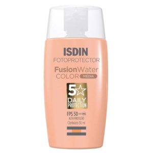 Protetor Solar ISDIN Fusion Water FPS 50 cor média 50ml